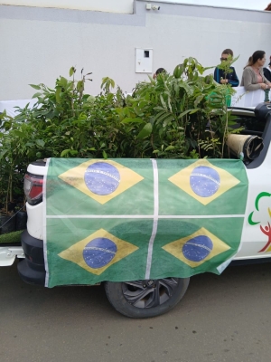 Ação da Secretária do Meio Ambiente em parceria com a Escola Estadual de Ninheira.